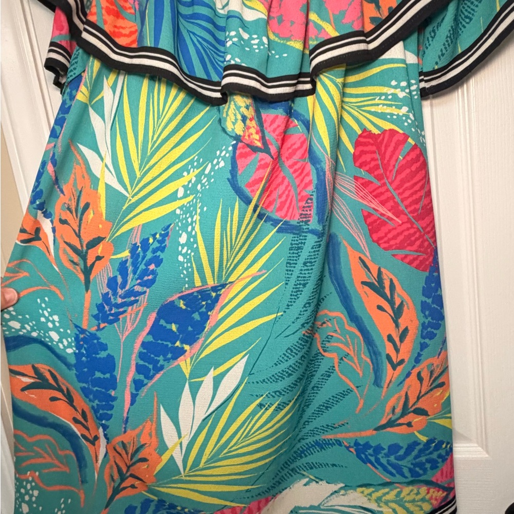 ✨ Flying Tomato Off Shoulder Tropical Multicolor Boho Dress | Women’s Medium ✨ - Picture 4 of 7